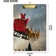 thumbnail image 3 of FMSHPON Santa Claus Christmas Elk Clipboard Hardboard Wood Nursing Clip Board and Pull for Standard A4 Letter 13x9 inches, 3 of 7