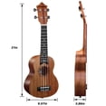 thumbnail image 3 of AODSK Ukelele soprano para principiantes Kit para adultos, estudiantes, guitarra Uke hawaiana de iniciación Sapele Ukalalee con bolsa de transporte y (madera de Sapele, soprano), 3 of 5