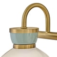 thumbnail image 3 of 85593LCB-SF Lark Lucy - 21W 3 LED Medium Bath Vanity-9.5 Inch Tall and 25 Inch Wide-Lacquered Brass/Sea Foam Finish, 3 of 8