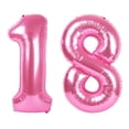thumbnail image 1 of Globo gigante rosa número 18 40 pulgadas para fiesta de cumpleaños, 1 of 1