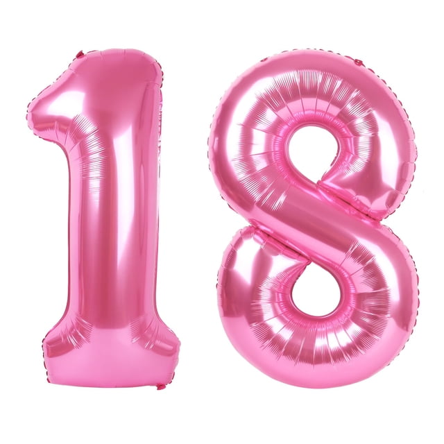 Globo gigante rosa número 18 40 pulgadas para fiesta de cumpleaños