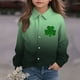 thumbnail image 5 of Blusa y camisa de manga larga con cuello vuelto para niños, camisa informal de moda para niños y niñas, camisa de manga larga con estampado del Día de San Patricio, camisa de manga larga con cuello vu, 5 of 7