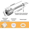 thumbnail image 2 of 1set Swivel Water Faucet, Kitchen Faucet Extender, 360 Swivel Faucet Sprayer Head, Faucet Replacement Component, Kitchen Accessories (16.5cm Long), 2 of 5