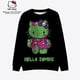 thumbnail image 1 of Hello Kitty-Sudadera holgada de Halloween para mujer, suéter Retro con estampado de calabaza, manga larga, cuello redondo, gran tamaño, Funn, 1 of 3
