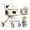 Khaki, variant on Pet Stroller Dog Stroller Upto 55lbs,Cat Stroller 2-in-1 Removable Carrier & One-Click Folding (Gray)