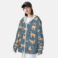 thumbnail image 3 of Kdxio French Bulldog Yoga Print Women Men Sun Protection UPF 50+ Jackets Zip Up Long Sleeve Hoodie Hiking Lightweight with Pockets, 3 of 7
