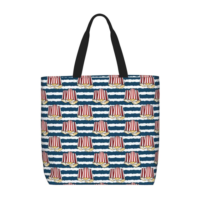 Balery Popcorn Bolsa de Mano para Mujeres con Cremallera, Bolsa de Gimnasio con Compartimentos, Bolsa para Laptop, Bolsa para Trabajo