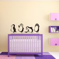 thumbnail image 4 of Un conjunto de lindos pingüinos, pegatinas de pared para dormitorio y sala de estar., 4 of 5