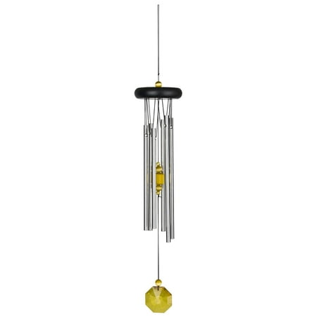 Woodstock Windchimes Woodstock Chakra Chimes Citrine, Wind Chimes For Outside, Wind Chimes For Garden, Patio, and Outdoor Décor, 17"L