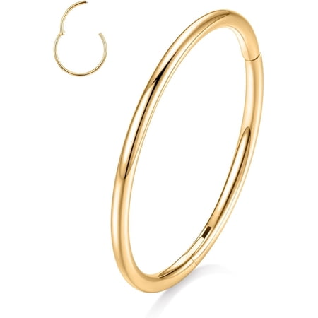 316L Surgical Steel Hinged Segment Nose Ring Hoop for Nose Septum Cartilage Helix Tragus Conch Rook Daith Lobe Lip Piercings 1 Pc[e339]