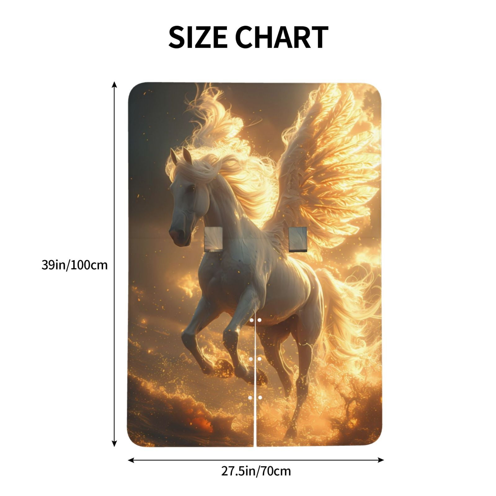 Naloa Golden Winged White Horse Baby Car Seat Cover, Breathable Baby Carrier Cover, Multiuse Baby Carrier Cover & Nursing Breastfeeding Cover