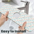 thumbnail image 6 of Pofeuu Colorful Seashells1 Print Splash Guard for Sink Faucet Sink Gadgets-Splash Guard Behind Faucet Drip Catcher for Kitchen, Bathroom,Sink Mat, 6 of 7
