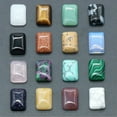 thumbnail image 2 of RSAMD 10mm*14mm Rectangle Cabochon Beads Mixed Gemstone CAB Flatback Reiki Chakra DIY-Blue Sandstone-Only 1PC (Random Pick), 2 of 9
