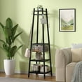 thumbnail image 6 of VECELO Coat Rack with Deep Metal Basket, 2-tier Shelves & 8 Dual Hooks, Hall Trees Freestanding Coat Hanger for Entryway Bedroom Living Room College Dorm Apartments, Black, 6 of 9