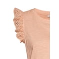 thumbnail image 6 of LASCANA Women's Ruffle Eyelet Sleeve Top Eyelet Detail, 6 of 6