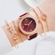thumbnail image 2 of 1 juego de reloj para mujer, reloj de pulsera de cuarzo de oro rosa de lujo, reloj de pulsera deportivo para mujer, reloj de regalo para mujer, accesorios de joyería de China Gao Jinjia LED, 2 of 2
