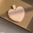 thumbnail image 1 of Espejo compacto de acero inoxidable, espejo de bolsillo irrompible en forma de corazón con bolsa de cuero de PU, mini espejo portátil para bolsa de maquillaje de viaje, para mujeres y niñas, 1 of 5