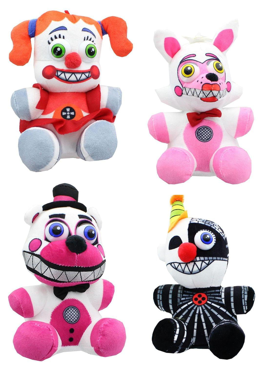 Five Nights at Freddy's Sisters Location 6.5” Plush Toy Set of 4 
