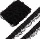 thumbnail image 1 of Cinta de tul con borde fruncido y volantes negros de 11 yardas, con apliques de tela bordada y fruncida, doble capa, a granel, 1 of 9