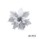 thumbnail image 2 of Bearachild 10 Uds. De polvo de brillo de flores artificiales de Navidad, adornos de árbol de Navidad DIY, flores falsas, decoraciones de Año Nuevo de Kits de decoración para fiestas dos Bearachild HA002044-02, 2 of 6