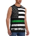 thumbnail image 2 of Fotbe American Flag Men's Camiseta sin Mangas Estampada para Hombres, Playera Casual para Gimnasio, Entrenamiento, Playa-Medium, 2 of 7