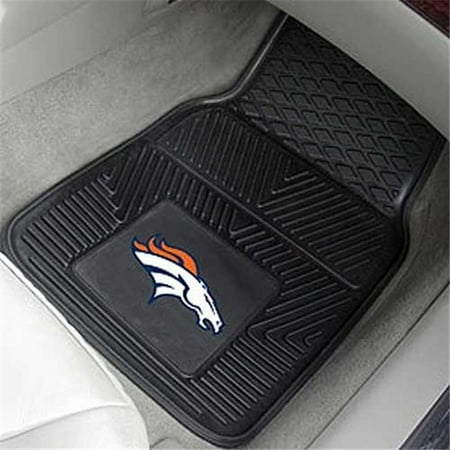 Denver Broncos Heavy Duty 2 Piece Vinyl Car Mats 18 In X 27 In