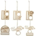 thumbnail image 5 of TEHAUX 6-Piece Wooden Christmas Decorations Set Multi-Functional Money Hanger for Closet Holiday Home and Party Decor, 5 of 8