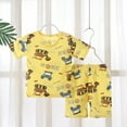 thumbnail image 2 of Toddler Fall Outfits Girls Bbay Pajamas Cartoon Full Print Short Sleeved T Shirt Shorts Pjs Set Fall Toddler Girl Clothes Yellow 3 Years-4 Years, 2 of 3