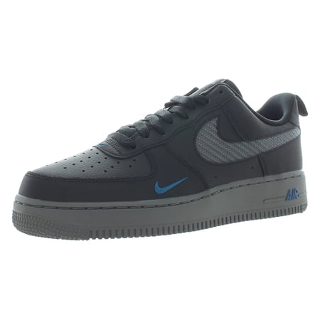 Nike Air Force 1 '07 LV8 J22 Leather Unisex Shoes Size 9.5, Color: Black/White/Iron Grey/Marina