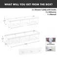 thumbnail image 2 of Estante organizador de ducha autoadhesivo negro estante de baño organizador interior de pared decoración de almacenamiento accesorios para caravana, 2 of 6