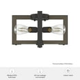 thumbnail image 5 of Hunter - Woodburn 4-light Noble Bronze, Large Flush Mount Light, Dimmable, Modern Style, Square Shaped, for Bedrooms, Kitchens, Dining, Living Rooms - 19818, 5 of 5