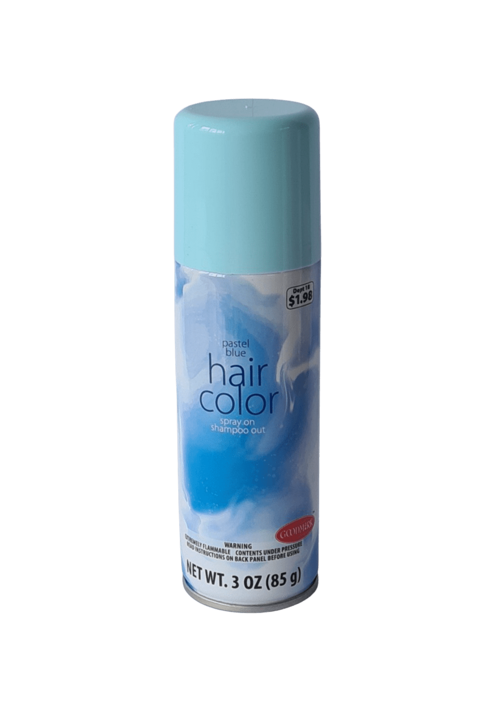 Goodmark Halloween Temporary Hair Color Spray, Pastel Blue, Net Wt. 3oz