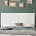 thumbnail image 4 of Leumius Farmhouse Style Queen Size Bed with Barn Door Designed Headboard and Footboard, Pinewood Bed with Strengthened Bed Frame for Teens Adults White, 4 of 8