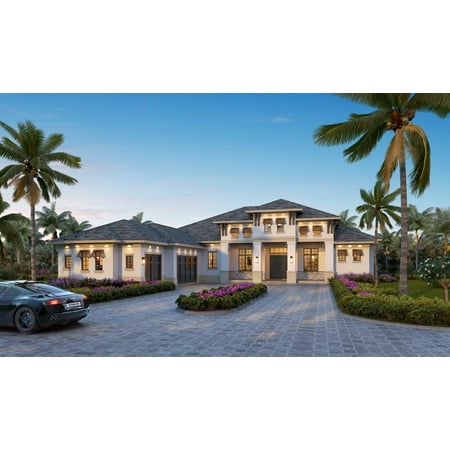 013-4284: Luxury Contemporary 4 Bed, 5 Bath Luxury Home Plan, 4284 Sq Ft: Full Blueprints with License to Build by Home Plan Marketplace - Lesuto