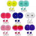 thumbnail image 3 of 2 Pieces Roller Skate Pom Poms with Jingle Bells- 3.1" Fluffy Tie-on Roller Skate Pom Poms Fuzzy Faux Rabbit Fur Pom Poms Pompom Balls for Women Girls Quad Roller Skate Decoration, 3 of 9