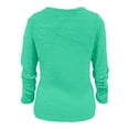 thumbnail image 4 of Clearance! Yajing Pullover Sweaters for Women Fuzzy Sweater for Women Cowl Neck Long Sleeve Sweaters Women's Fashionable Long Sleeve Pullovers Women's Pullover Sweaters Green S, 4 of 6