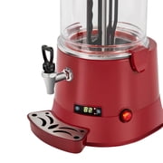 Miumaeov 10 L Commercial Hot Chocolate Dispenser Hot Beverage Warmer Hot Chocolate Maker Machine Hot Drinks Pot 110V 400W Electric Chocolate Heater with Adjustable Temperature 86-194 °F Red