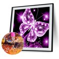 thumbnail image 2 of Cuadros Decorativos Pintura de mariposa 5D mosaico de diamantes bordado punto de cruz DIY (rosa roja) Wdftyju embutido en tela, 2 of 8