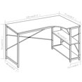 thumbnail image 4 of vidaXL Computer Desk White 120x72x70 cm, 4 of 5