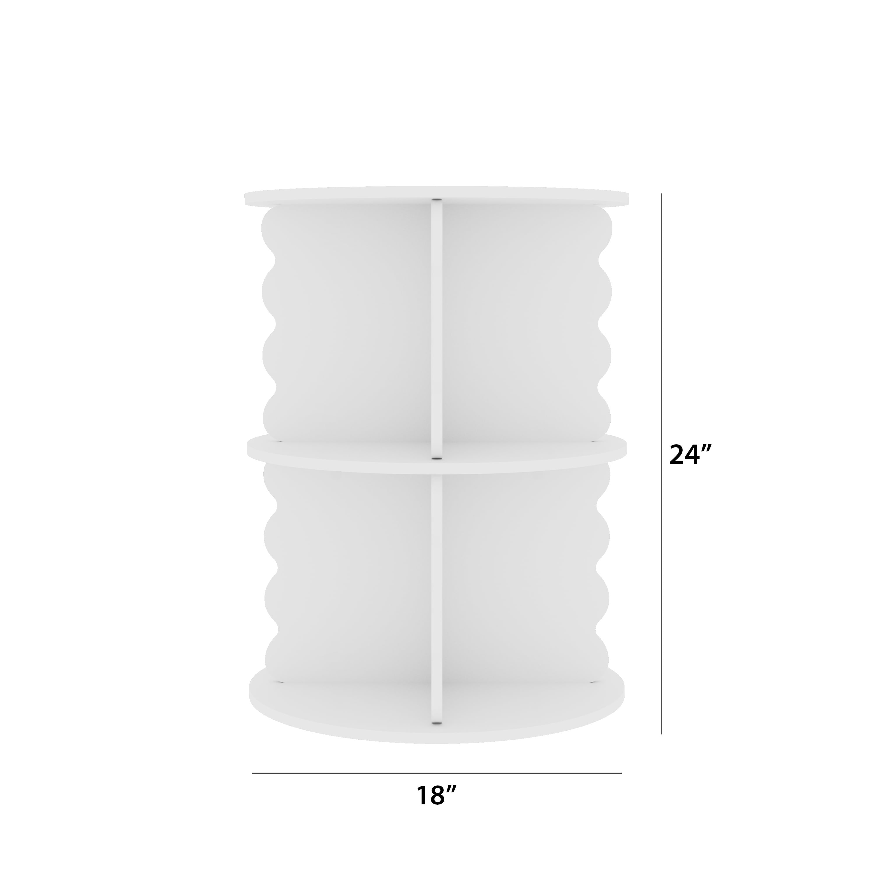 House of Happy Wiggle Rotating Bookshelf, White