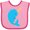 Pink and Fuchsia, variant on Inktastic Narwhal Boys or Girls Baby Bib