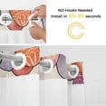 thumbnail image 2 of Easter Bunny No Hooks Shower Curtain with Snap-in Liner Rabbit Colorful Eggs Retro Linen Shower Curtains for Bathroom, Waterproof, Easy Install, Washable 72"x96", 2 of 9