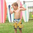 thumbnail image 4 of FORMRS Boys Swim Trunks Quick Dry Mesh Liner Boardshorts Sizes XS-XL, Yellow Glasses, 4 of 7