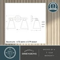 thumbnail image 6 of Vermont 2 Light Matte Black and Nickel Bathroom Vanity Fixture White Glass, 6 of 14