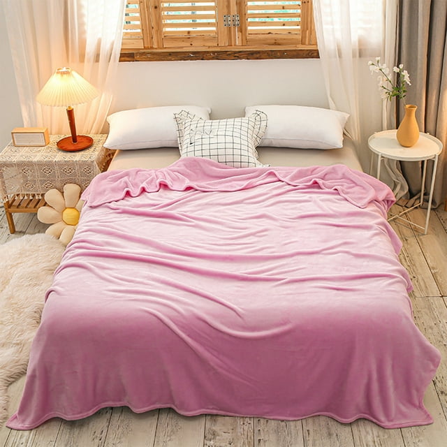 Xihbxyly Manta de Cama de Forro Polar, Suave y Acogedora Tela de Poliéster, Ligera y Transpirable, Ideal para Todas Las Estaciones, Ideal para Siestas de Verano, En Casa o En La Oficina, Tamaño 100 X