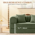 thumbnail image 4 of ATHOPE 63" Folding Convertible Sofa Bed, Oversized Corduroy Upholstered Boneless Couch, Loveseat Sleeper with Pull Out Bed, Floor Sofa Modular Futon Couch for Living Room Bedroom, Oliver Green, 4 of 10