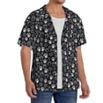 thumbnail image 2 of Fotbe Dog Paw Camisa Estampada de Manga Corta para Hombre, Casual de Verano, Estilo Playero, Sin Arrugas-XX-Large, 2 of 5