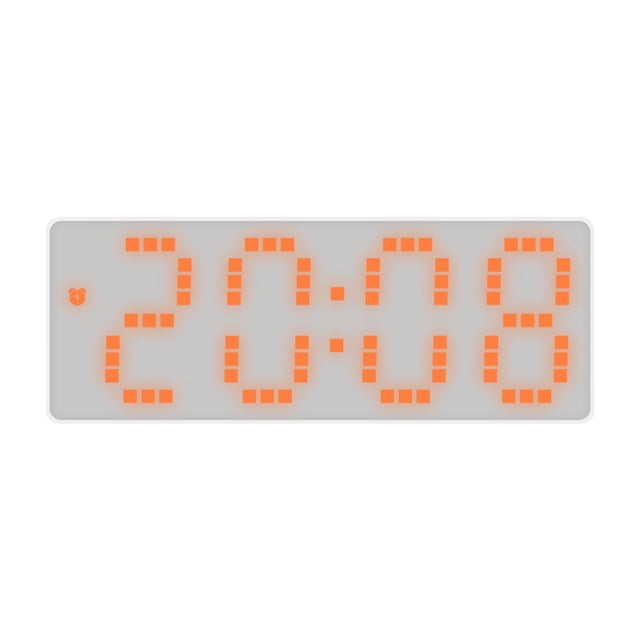 Digital Alarm Clock, Fresh White Face Student Room Clock with Date Temperature Display and Three Brightness Settings