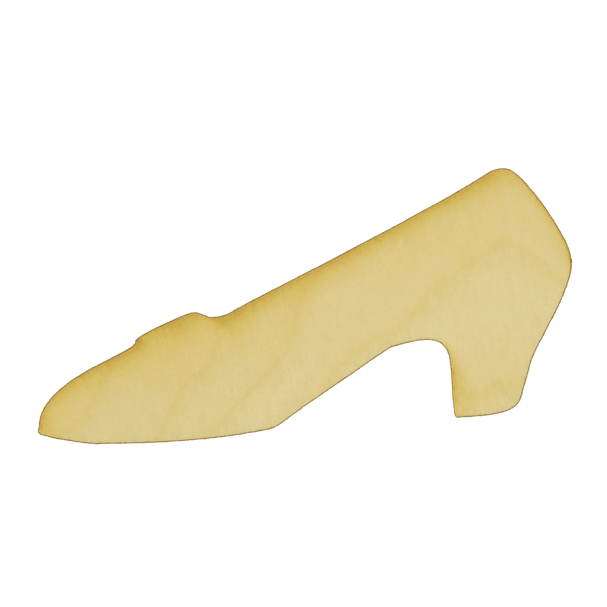 Unfinished Dorothy Shoe Wood Cutout (1/8” Thickness, Jumbo 18