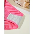 thumbnail image 6 of 3 Pack Satin Solid Panties, Comfy Breathable Stretchy Sexy Intimates Briefs, Women's Mid Rise Triangle Satin Underwear with Bow, 6 of 6